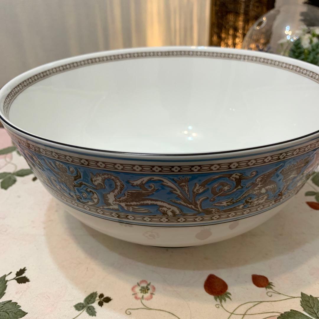 ウェッジウッド フロレンティーン　ターコイズ　25cmサラダボウルLサイズ