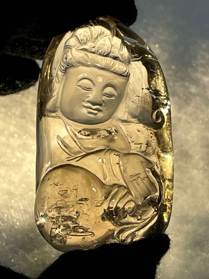 水入り☆スモーキークォーツ☆観音様