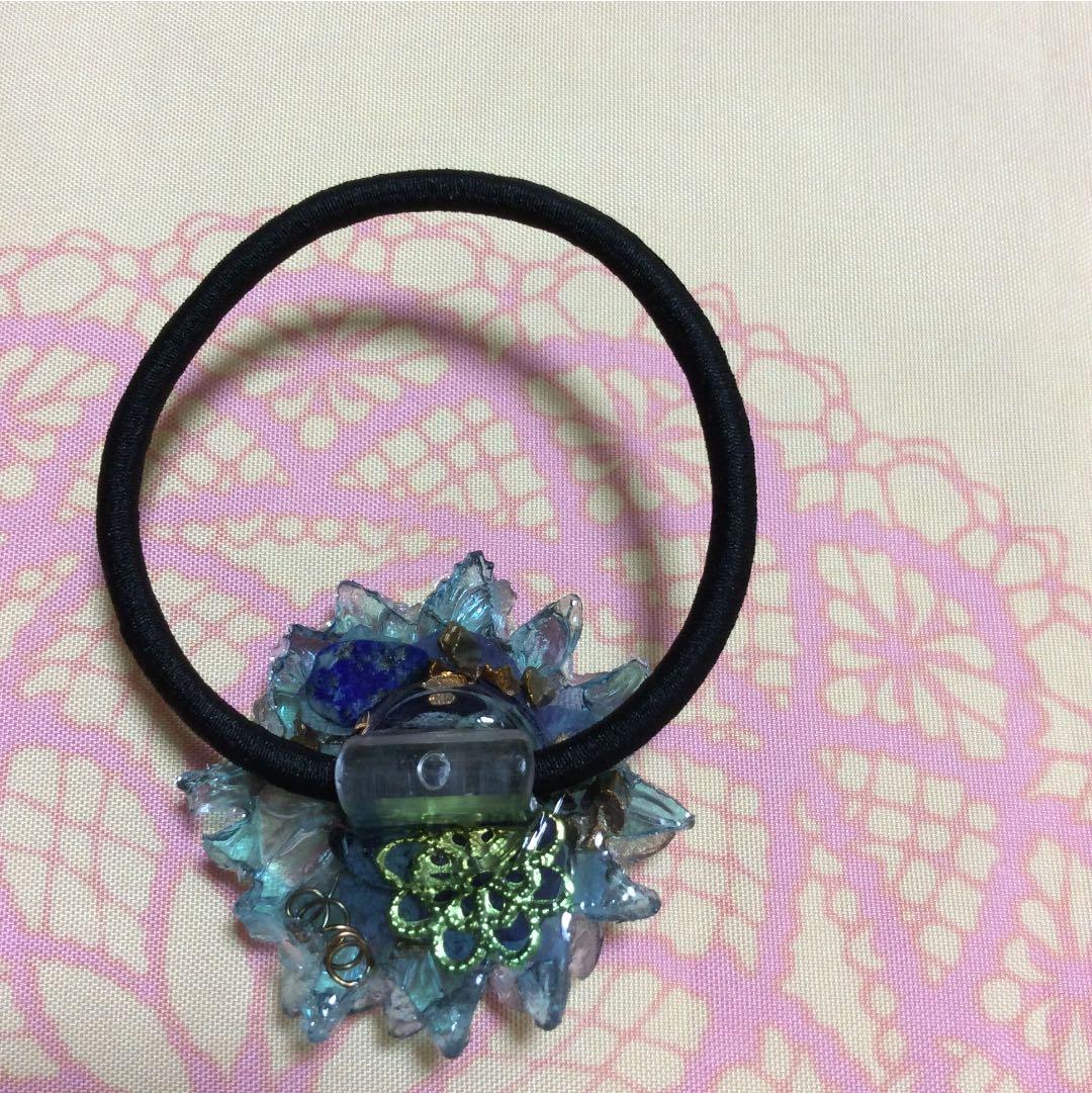 あyu-yu様オルゴナイト ☆邪気を避けて健康運アップ♪ひまわりヘアゴム