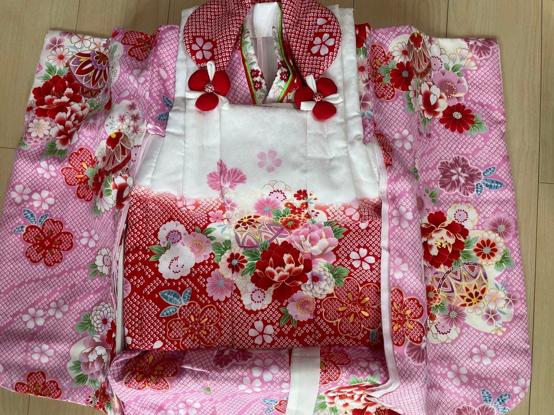 七五三 着物セット ピンク 花柄