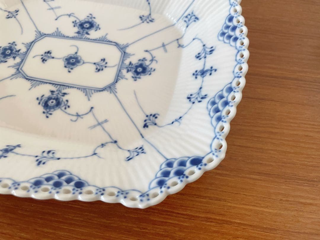 ロイヤルコペンハーゲン フルレース ケーキディッシュ スクエア 26cm