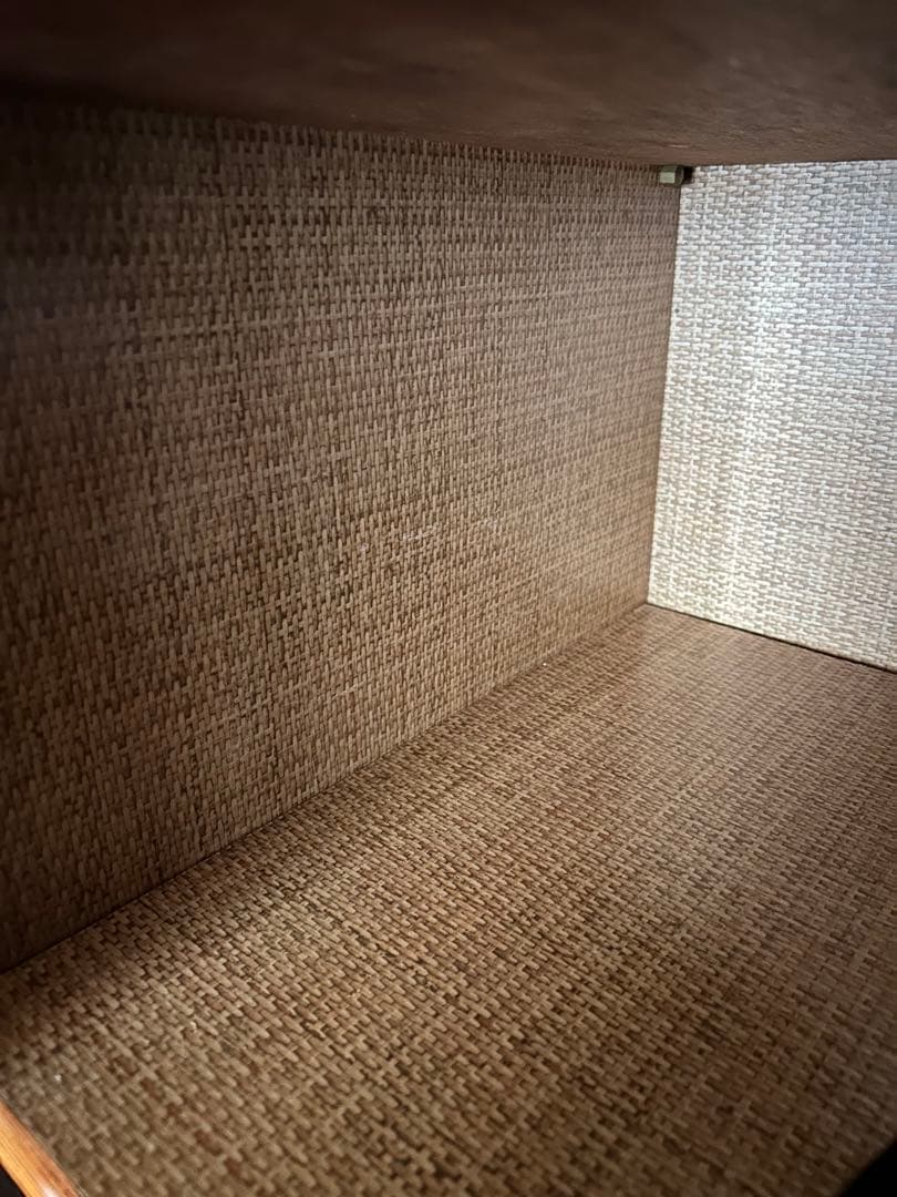 ラタン　ヴィンテージ　アンティーク　木製　食器棚