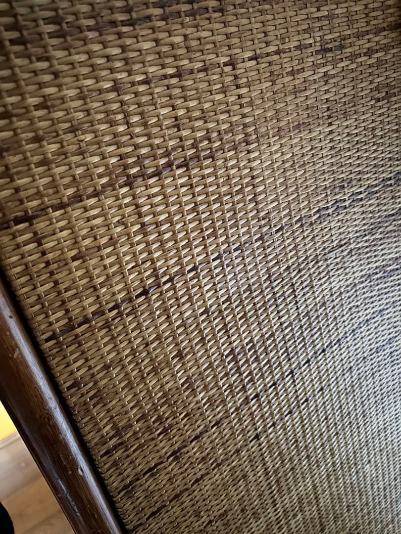 ラタン　ヴィンテージ　アンティーク　木製　食器棚