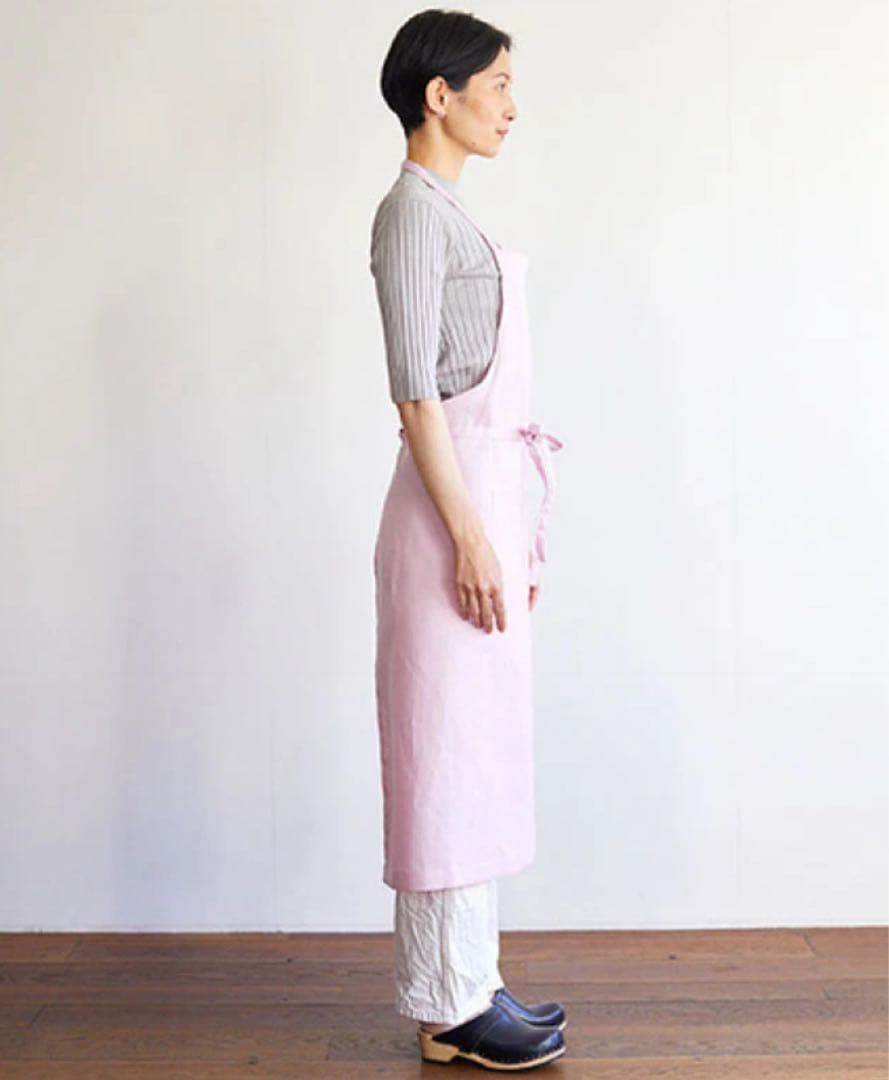完売色 リネンフルエプロン ローズテ fog linen work