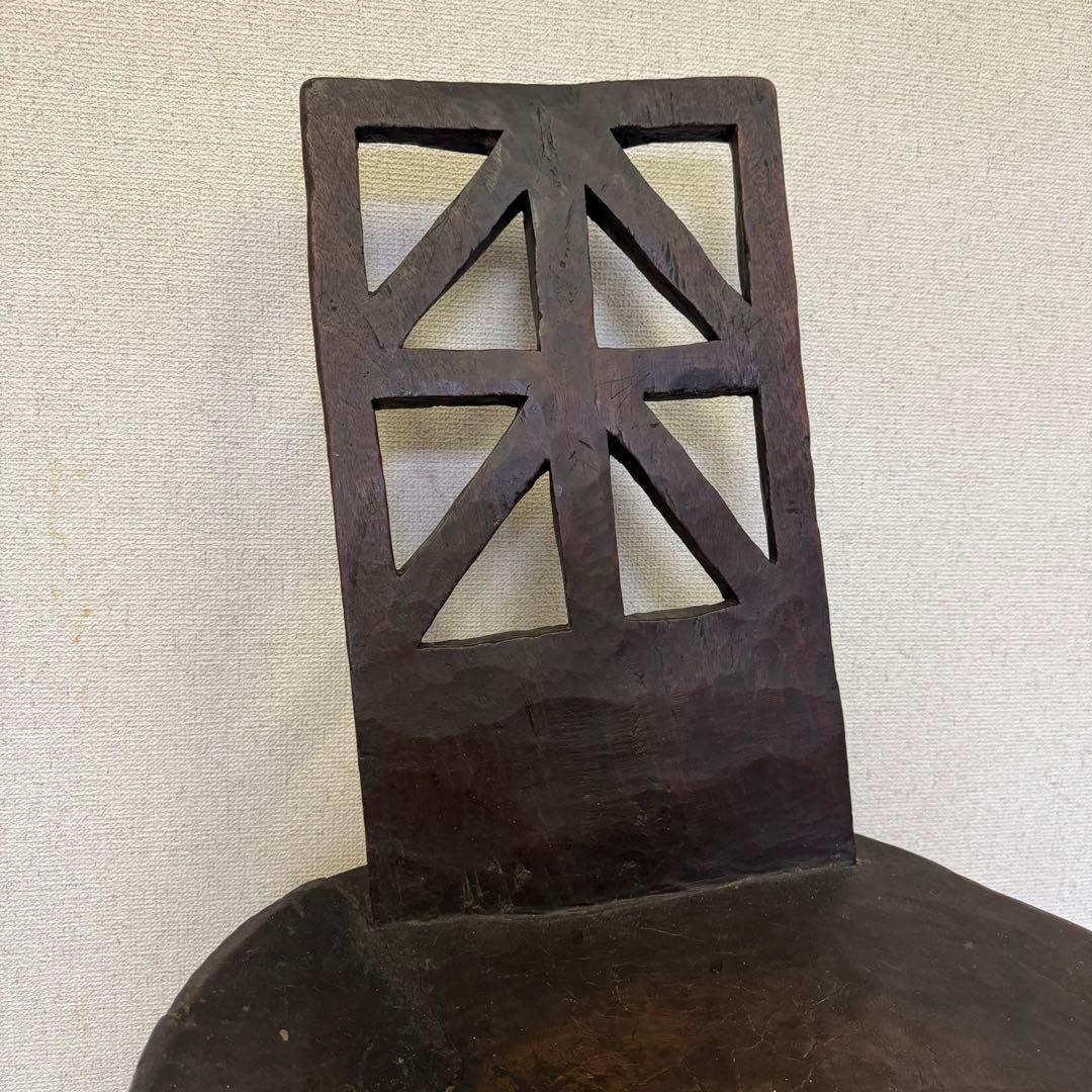 エチオピア ワレガ 椅子 チェアー アフリカ 古道具 ビンテージ 民芸 骨董