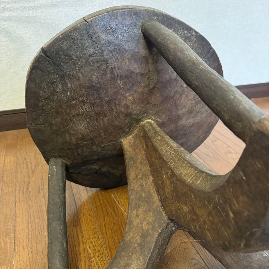 エチオピア ワレガ 椅子 チェアー アフリカ 古道具 ビンテージ 民芸 骨董