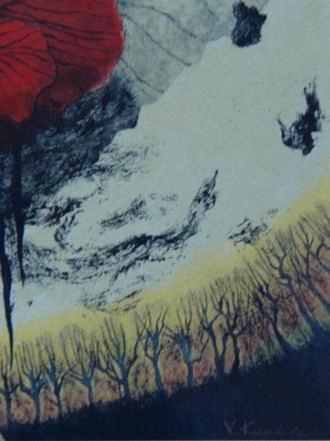 日下部 淑子「ロンド(輪舞)」、希少画集より、状態良好、新品高級額装付