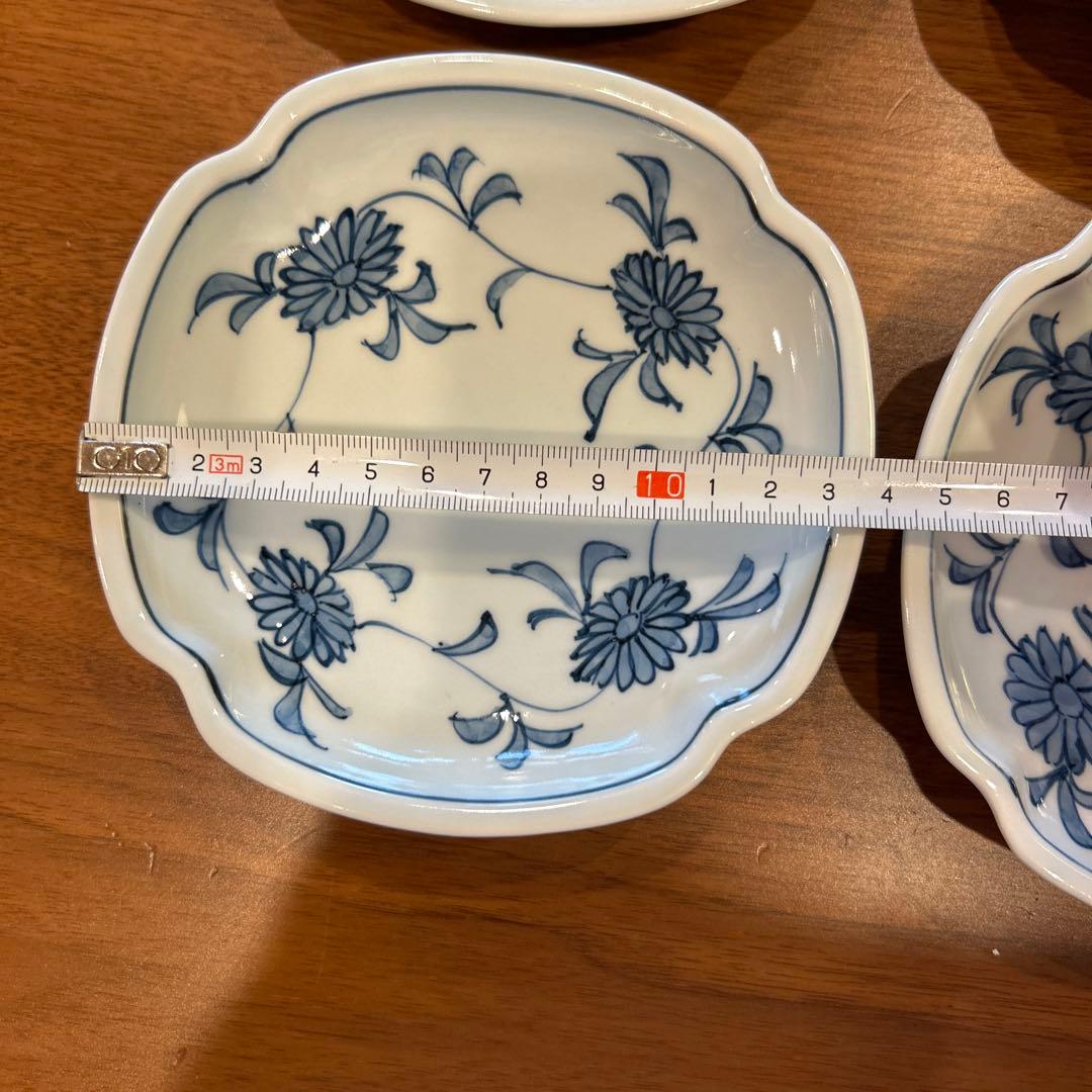 有田焼　源右衛門窯　銘々皿　染付菊唐草　和皿