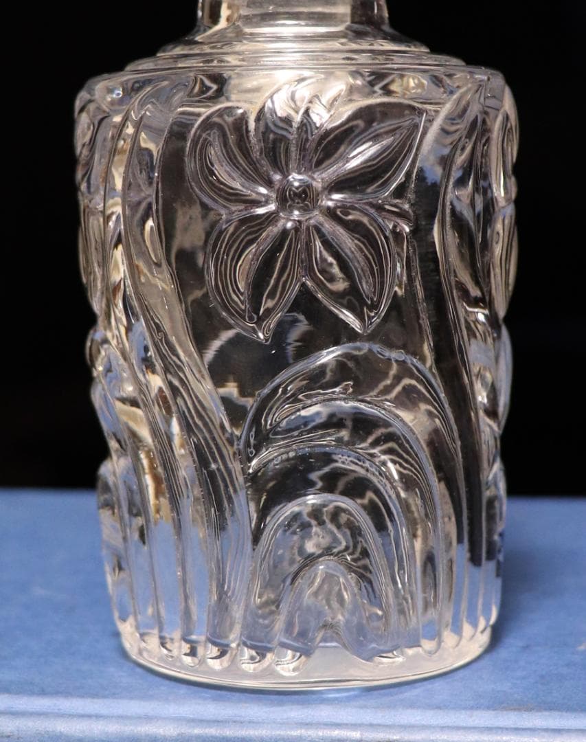 アンティーク・サンルイ 希少型 香水瓶 15.5cm 水仙の花 パフュームボトル