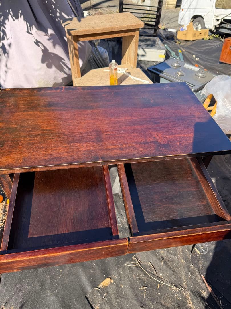 引取限定　CHERRY シャートップテーブル TA-12 マレーシア　木製デスク