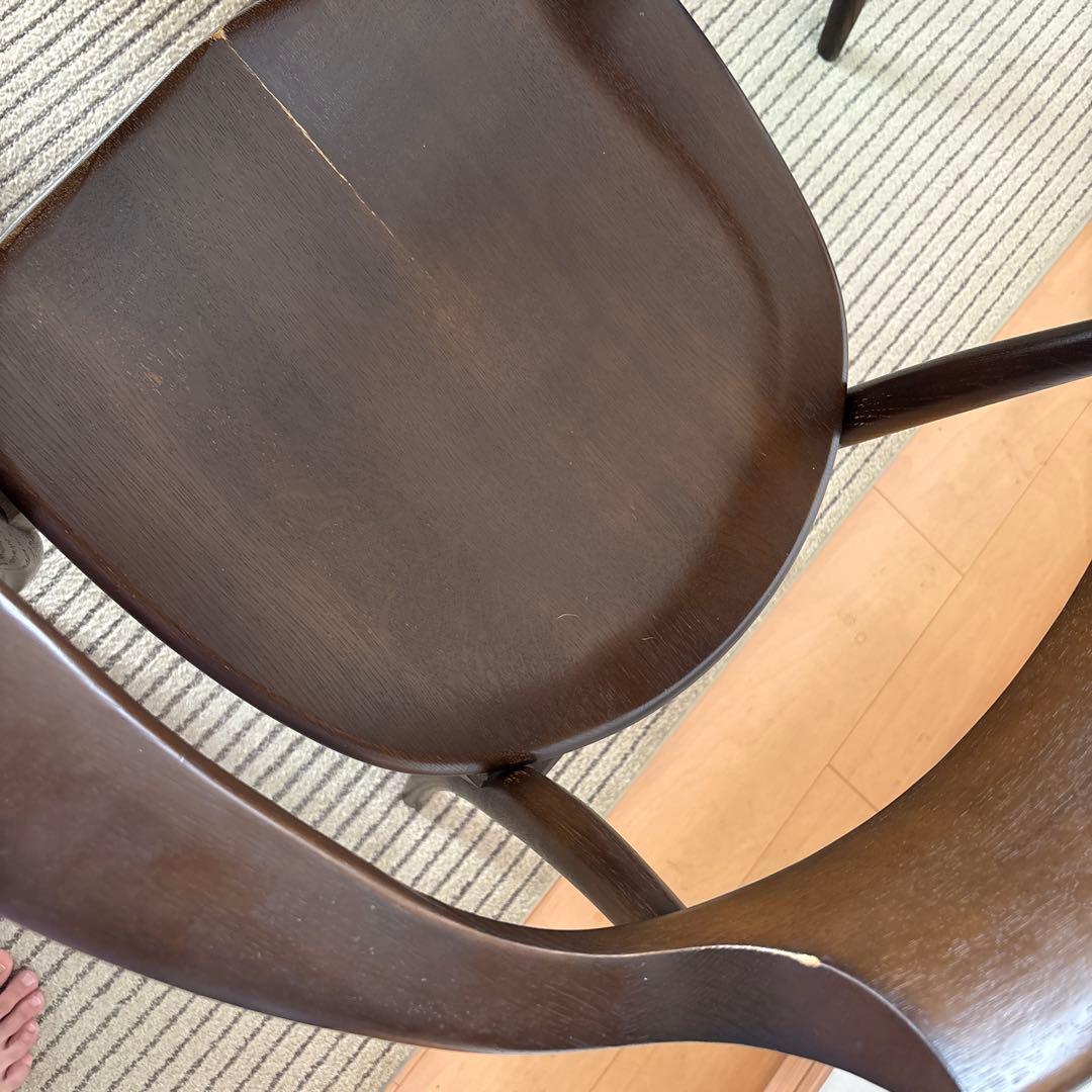 さま！ボウバックアームチェア　ブラウン