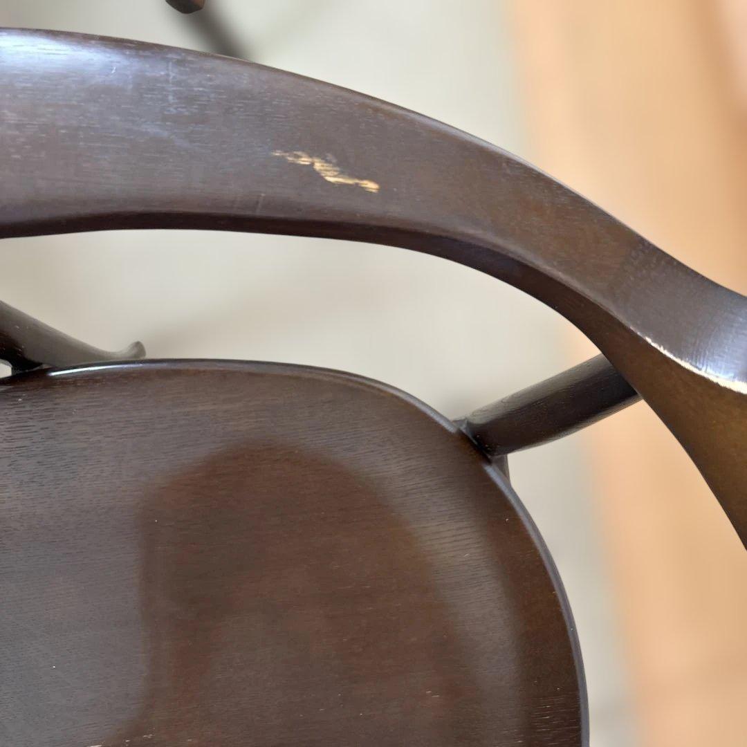 さま！ボウバックアームチェア　ブラウン