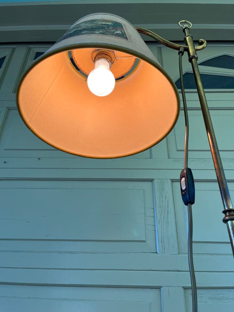 ぱせり様専用 真鍮フロアライトクラシック 狩猟画 ランプシェード