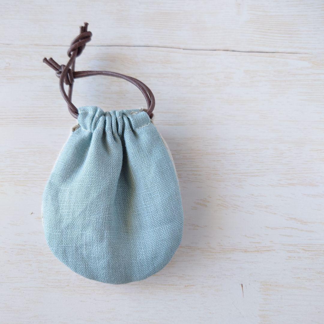 ちっちゃな巾着サシェ/詰替えタイプ【パンダとシロツメクサ】