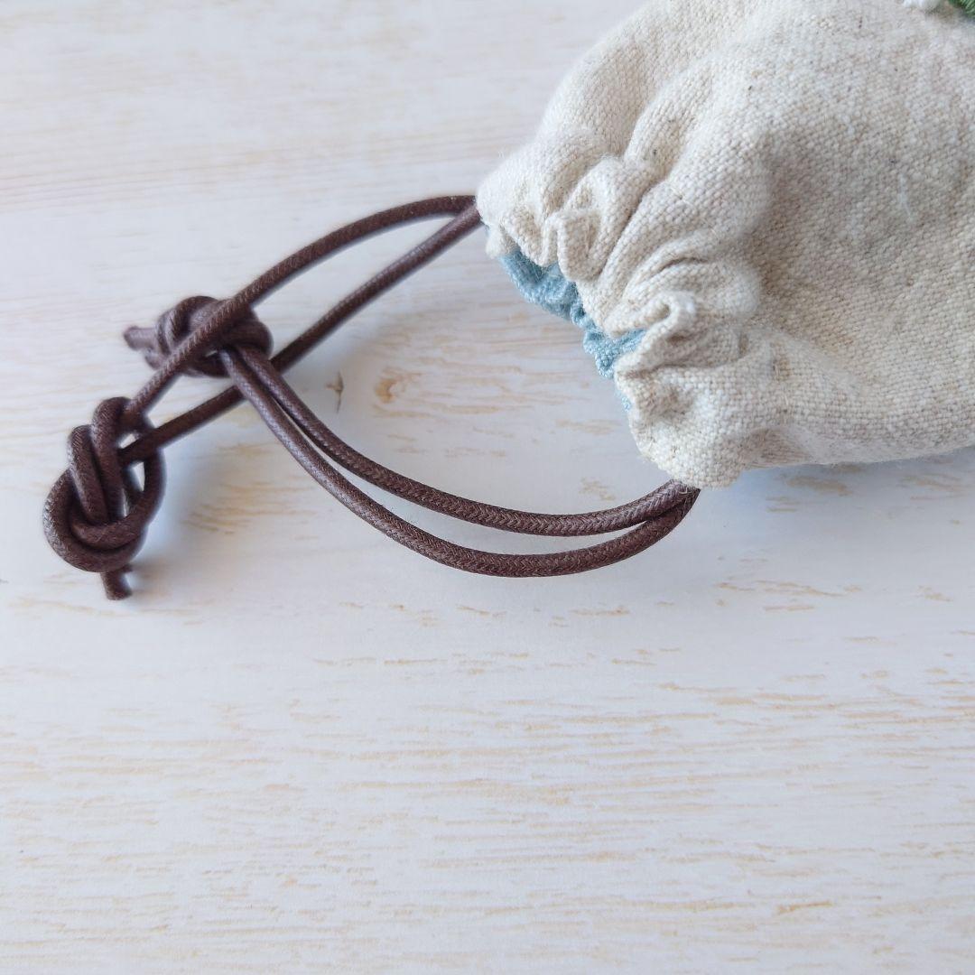 ちっちゃな巾着サシェ/詰替えタイプ【パンダとシロツメクサ】