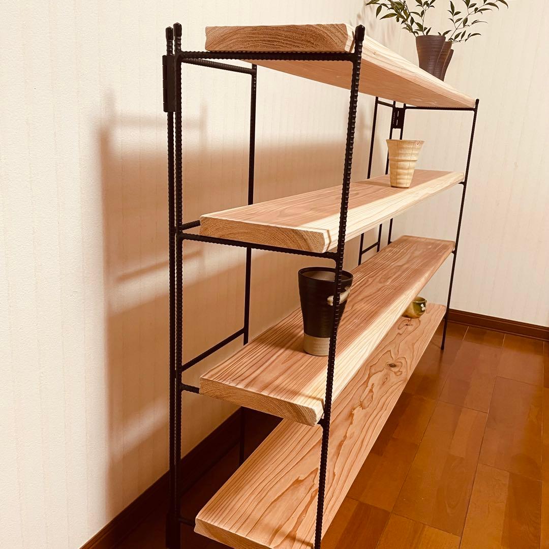 大人気‼️ 手作りアイアン家具 折り畳みラック 西海岸インテリア 幅150cm