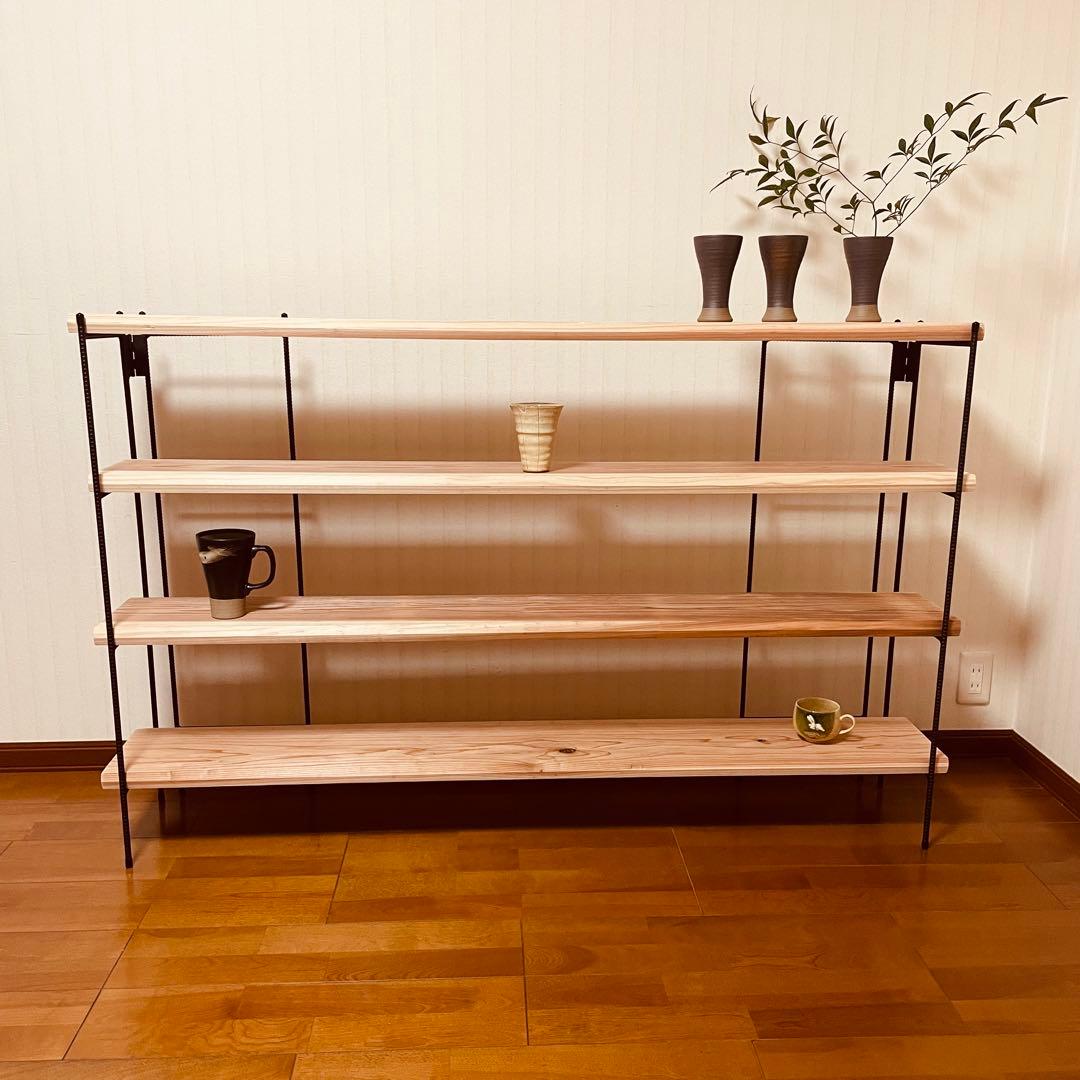 大人気‼️ 手作りアイアン家具 折り畳みラック 西海岸インテリア 幅150cm