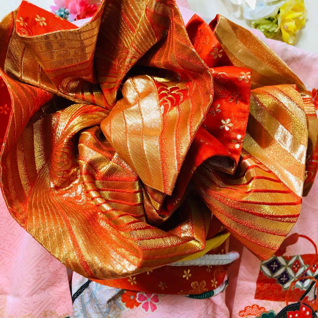 7歳完全フルセット⭐︎可愛いピンク系⭐︎ 太鼓花々金彩煌びやか際立つ逸品