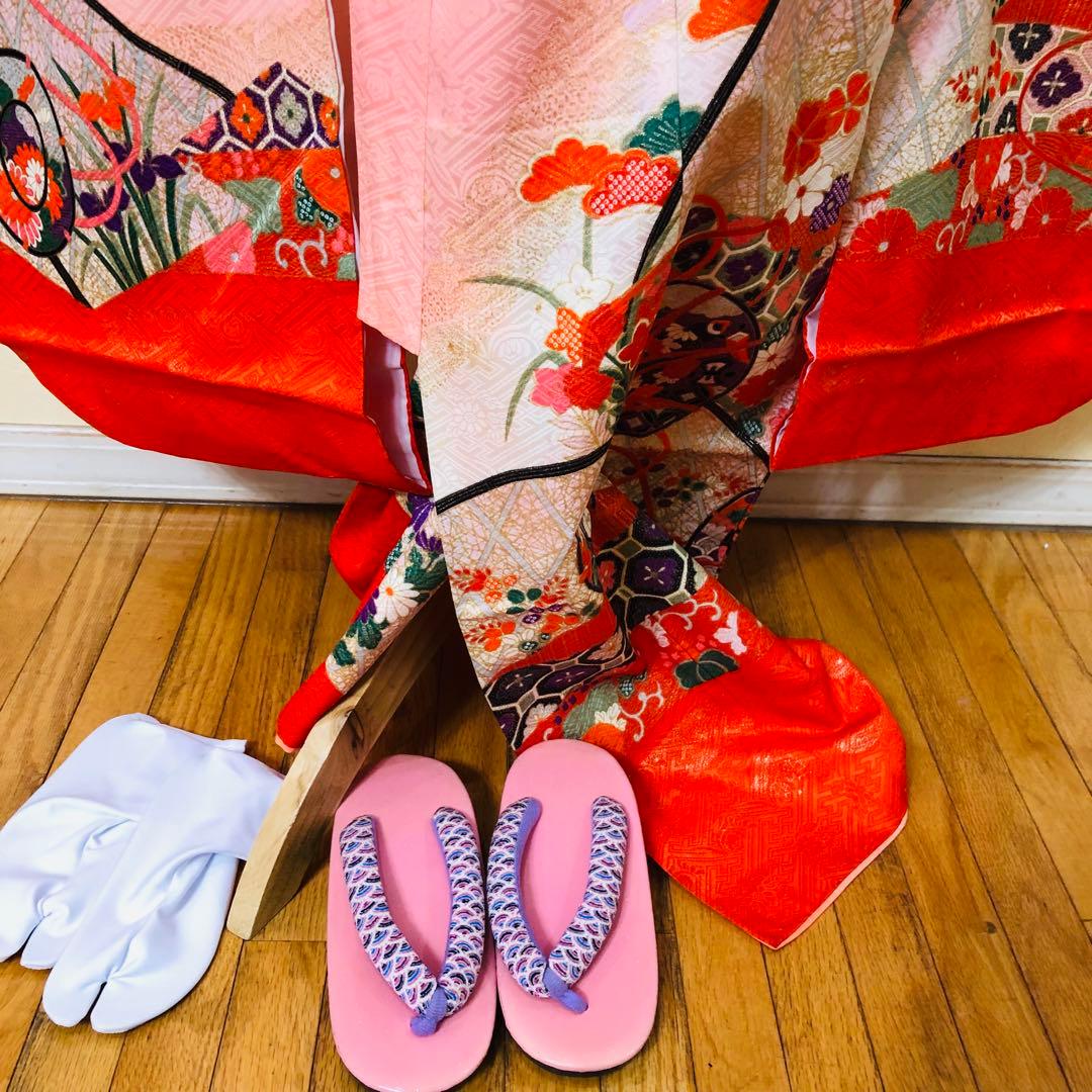 7歳完全フルセット⭐︎可愛いピンク系⭐︎ 太鼓花々金彩煌びやか際立つ逸品