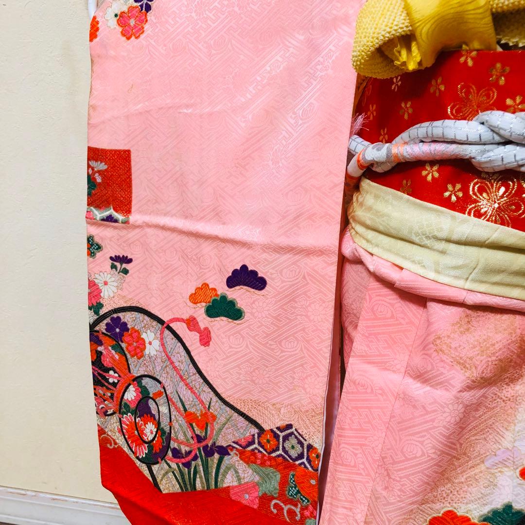7歳完全フルセット⭐︎可愛いピンク系⭐︎ 太鼓花々金彩煌びやか際立つ逸品