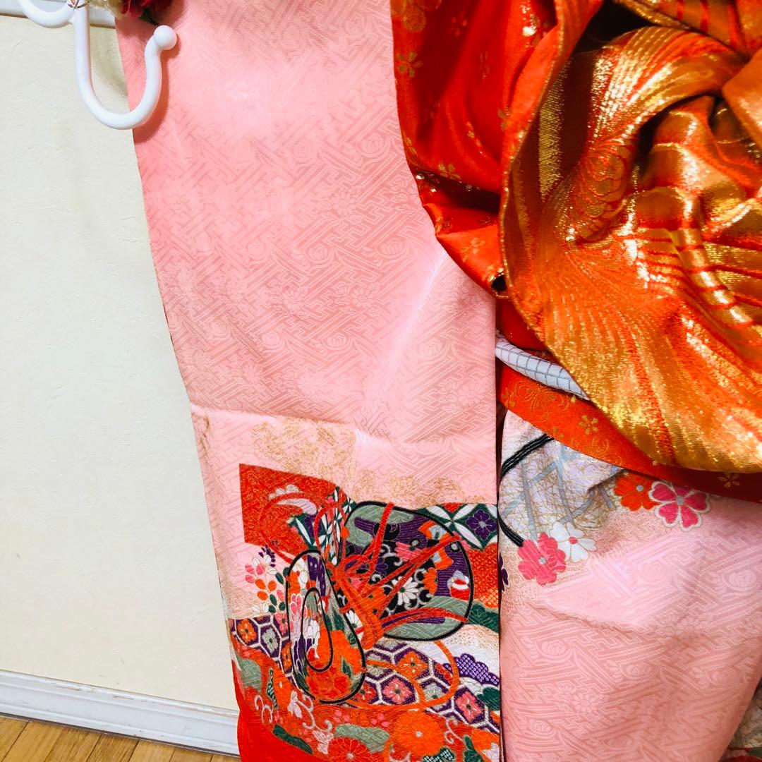 7歳完全フルセット⭐︎可愛いピンク系⭐︎ 太鼓花々金彩煌びやか際立つ逸品