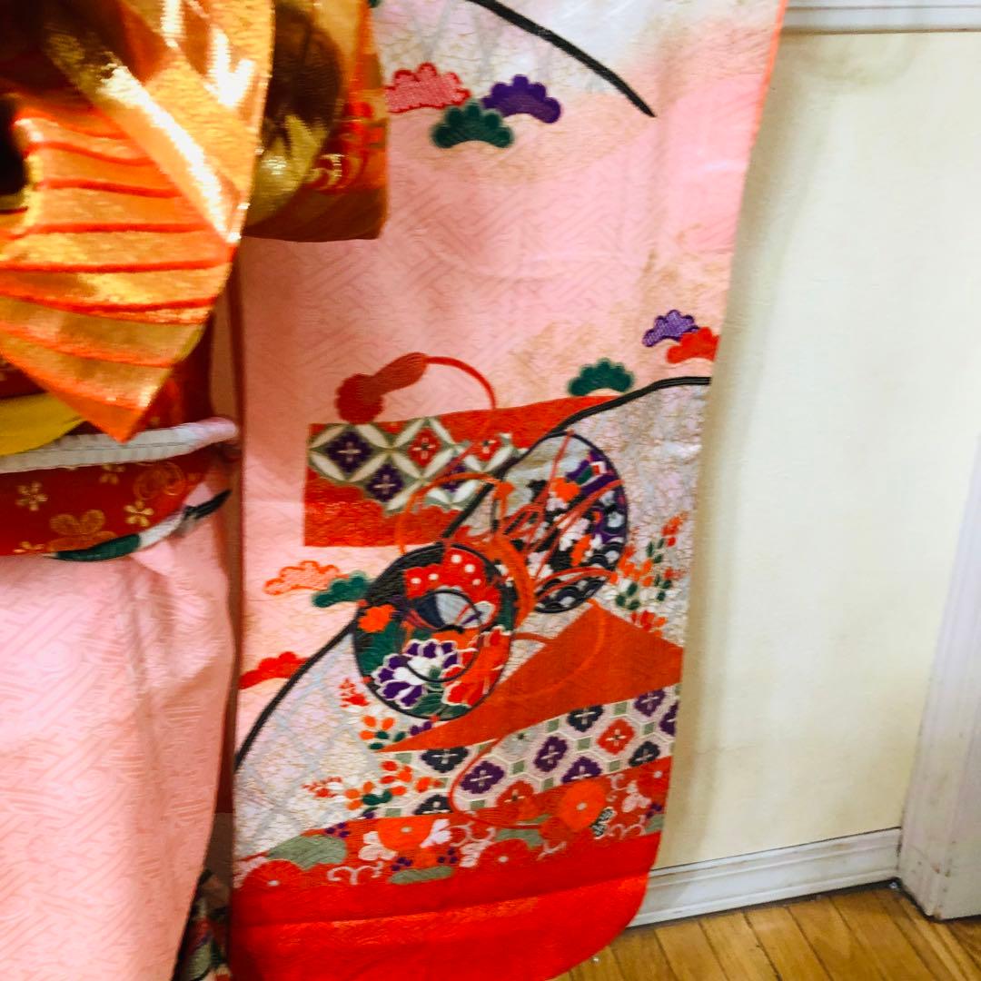 7歳完全フルセット⭐︎可愛いピンク系⭐︎ 太鼓花々金彩煌びやか際立つ逸品