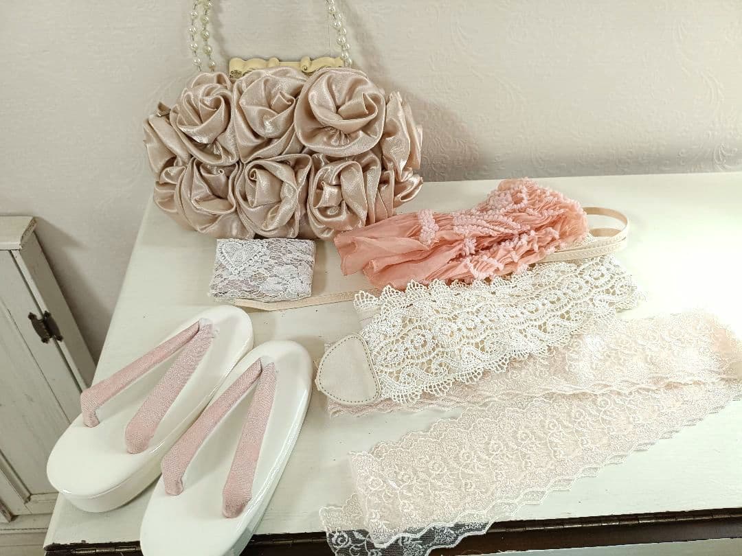 ブランドbonheur saisons着物と作り帯☆七五三７歳フルセット