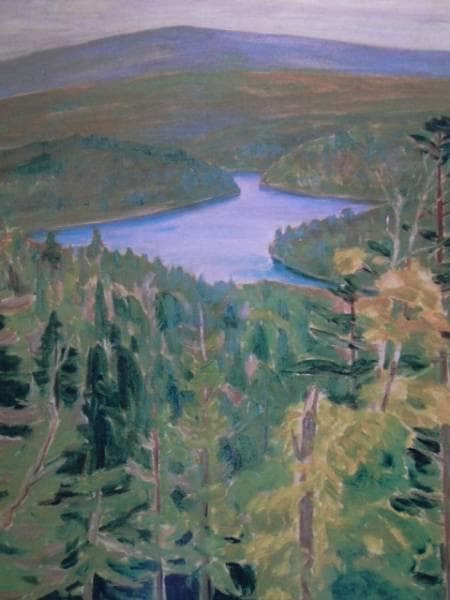 辻永、【双湖台より見たるペンケ・パンケ】、希少な大判額装用画集より