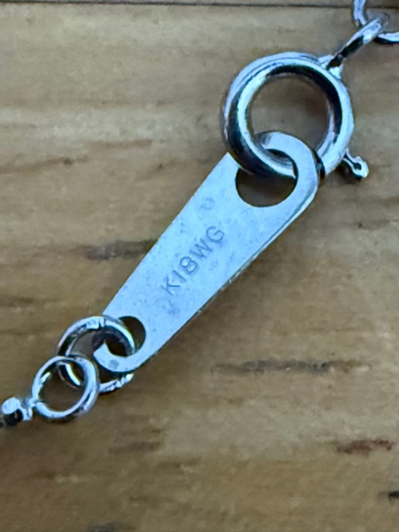 売り切り特価❣️k18 WG アクアマリン　タンザナイト入りネックレス