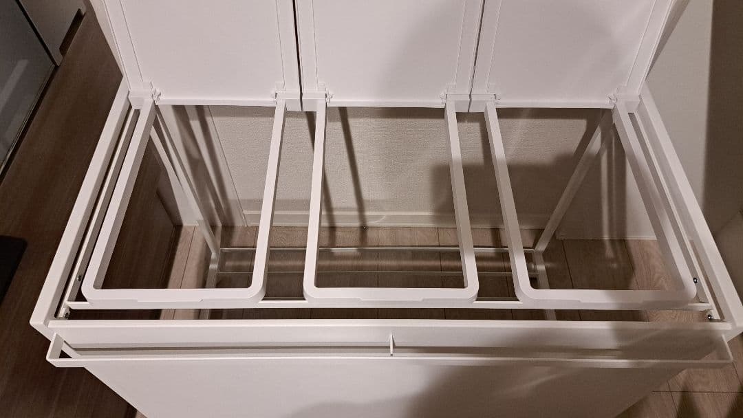 tower　ホワイト フタ付きごみ箱 3分別