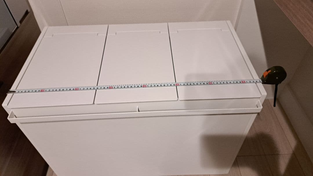 tower　ホワイト フタ付きごみ箱 3分別