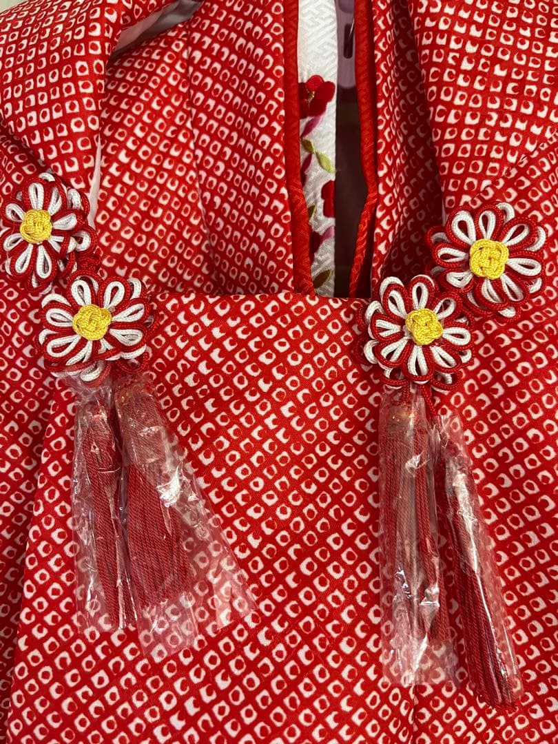 七五三　三歳　女の子　疋田柄　セット