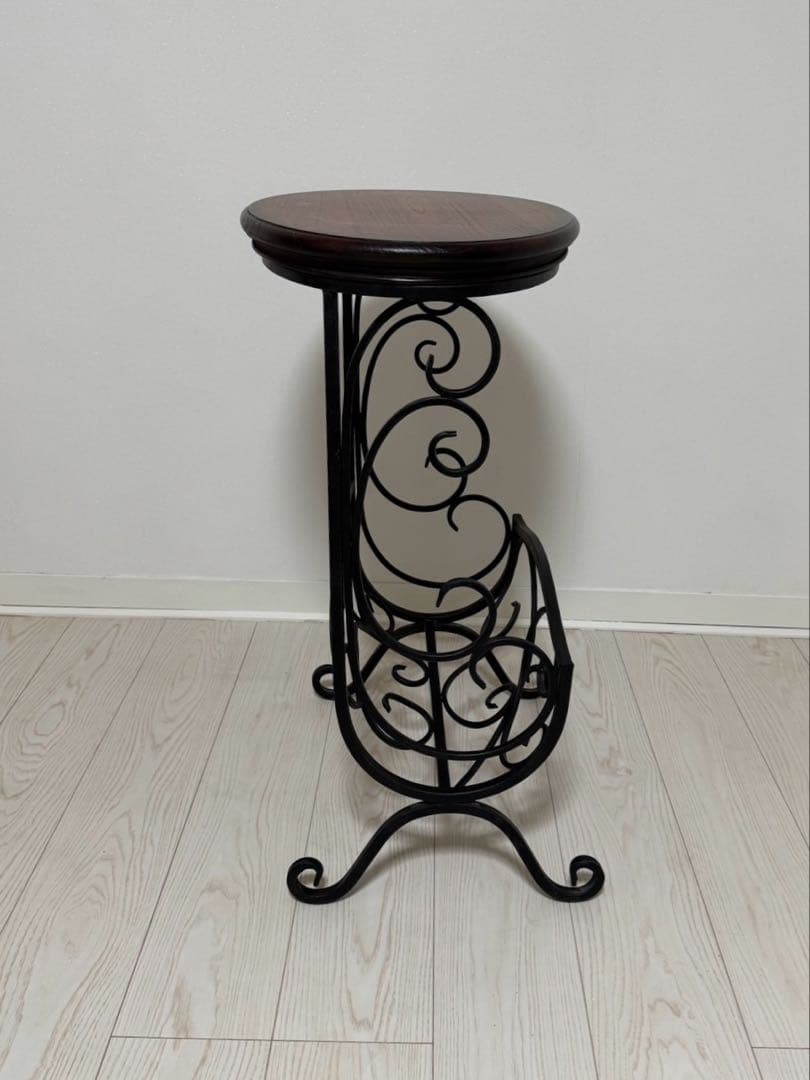 アンティーク調 マガジンラック テーブル