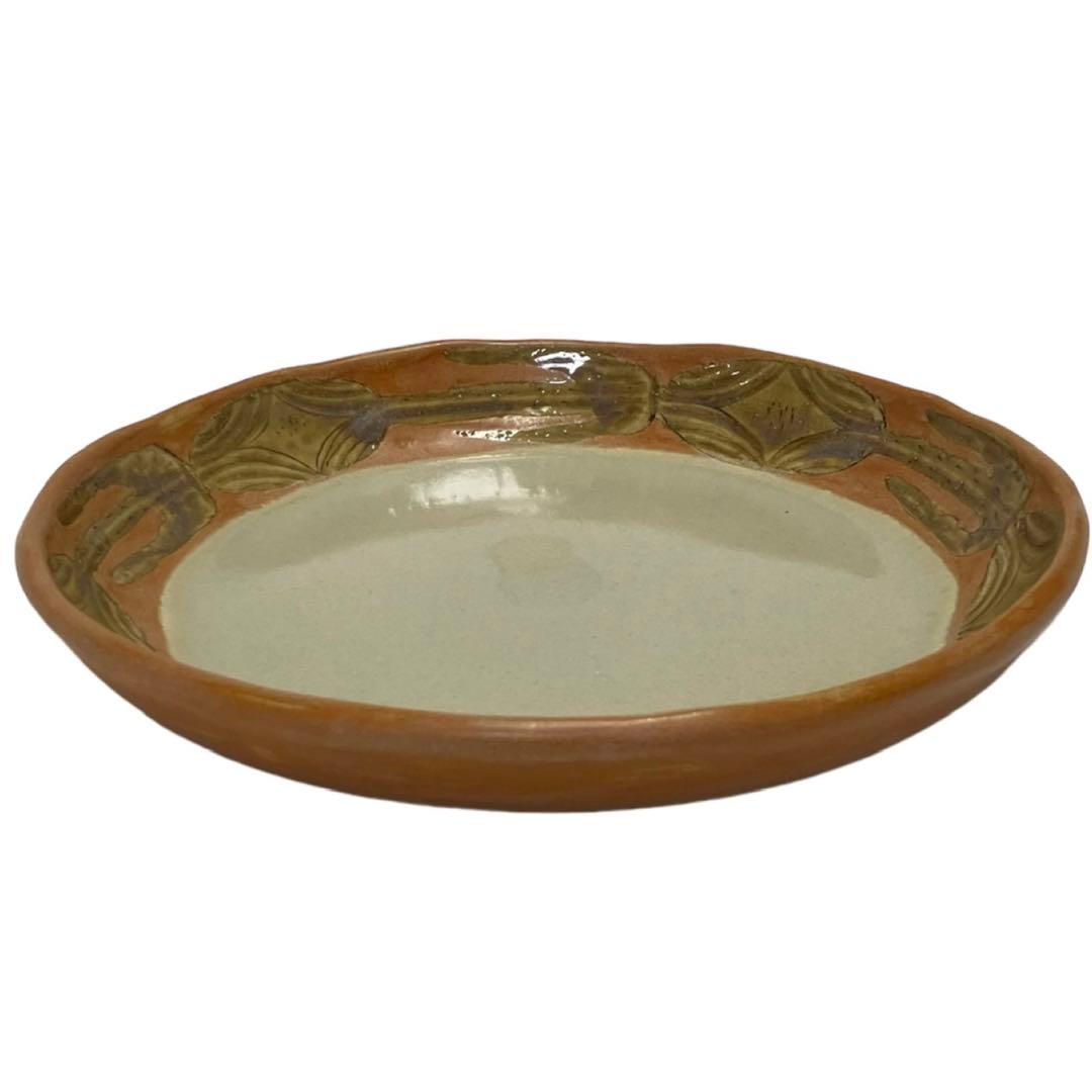 正規新品 シマシマポタリ 沖縄作家皿 電照菊 20cm 6.5寸 深皿 やちむん