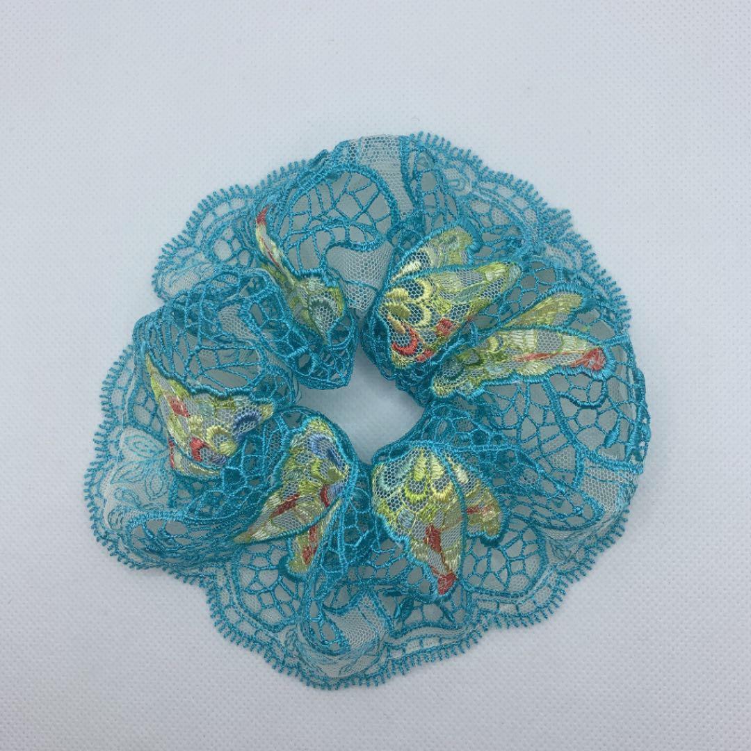 専用確認画面　ハンドメイド シュシュ　花柄チュールレース