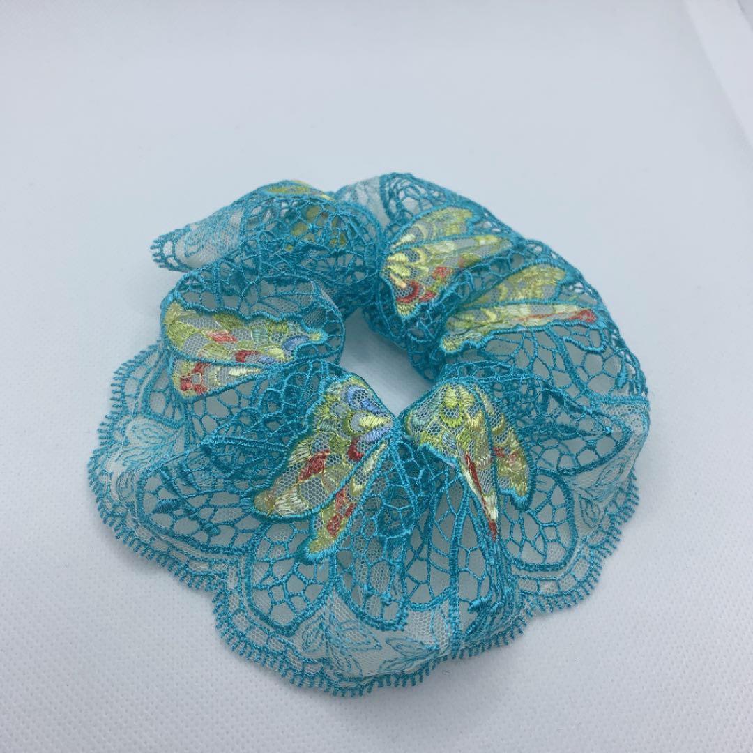 専用確認画面　ハンドメイド シュシュ　花柄チュールレース