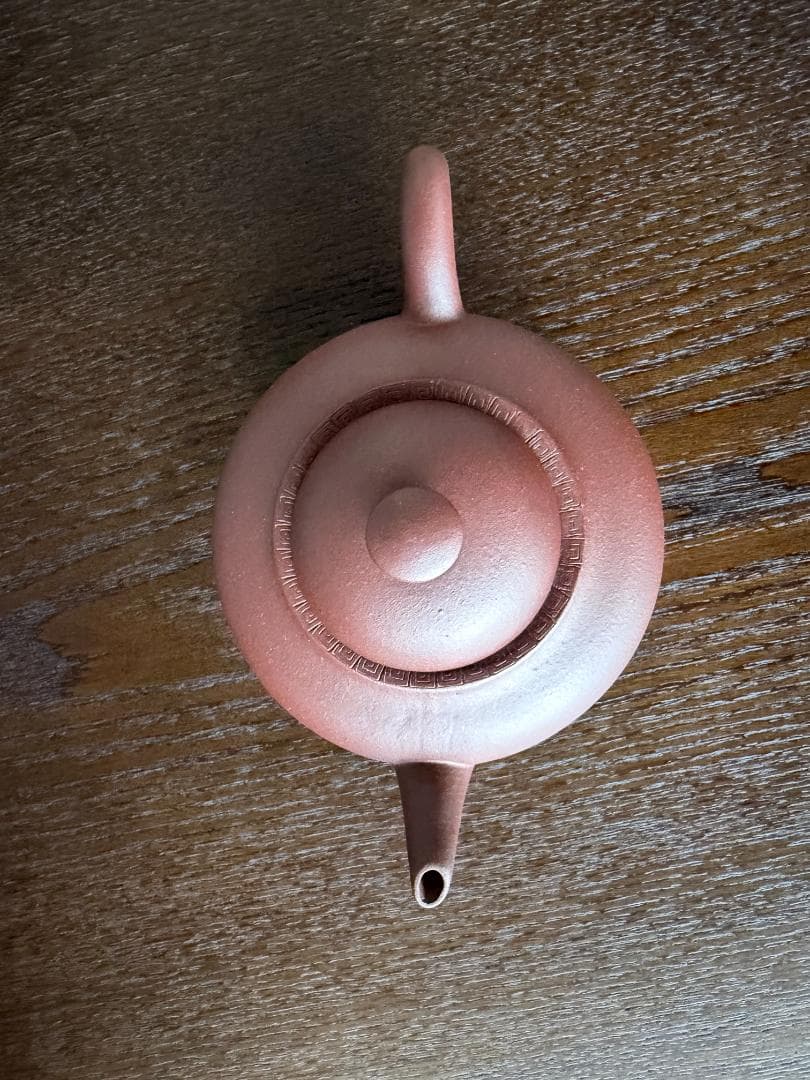 中国古玩 中国茶器 台湾茶器 時大杉製 粗目梨皮 朱泥急須 煎茶