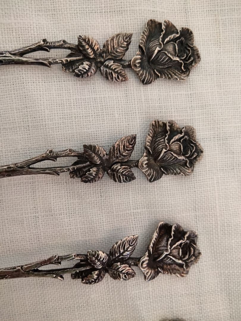 最終価格。ヒルデスハイムの薔薇デザートスプーン、ティースプーン