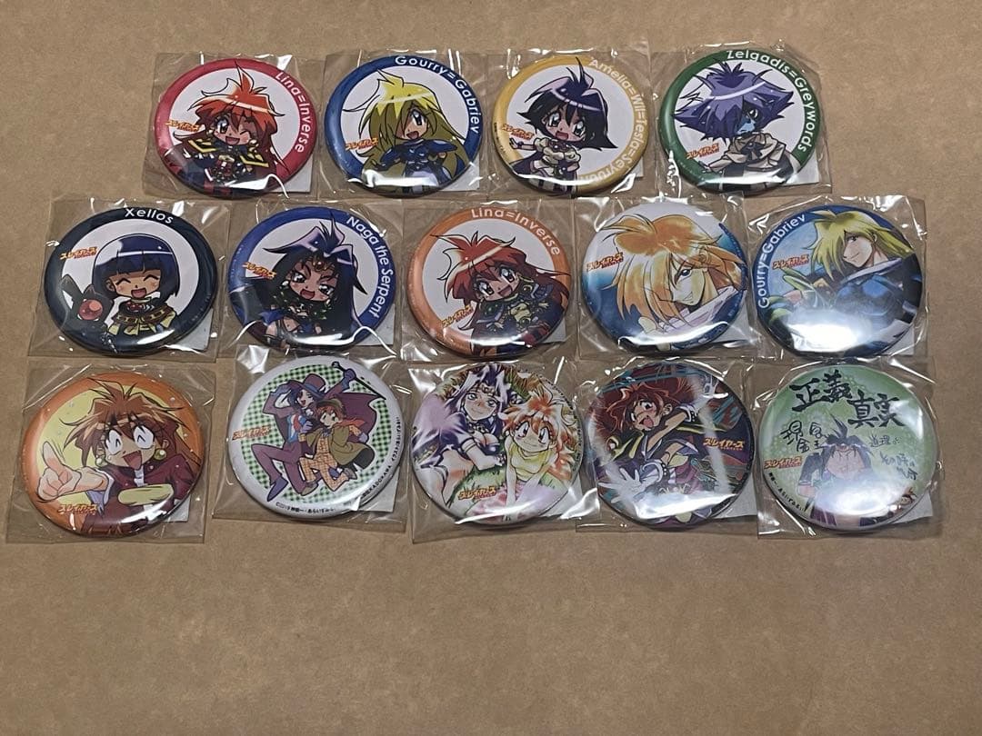 スレイヤーズ　缶バッジ　14個セット グッズ-バッチ】スレイヤーズ 【原作35周年記念】描き下ろし缶バッジ