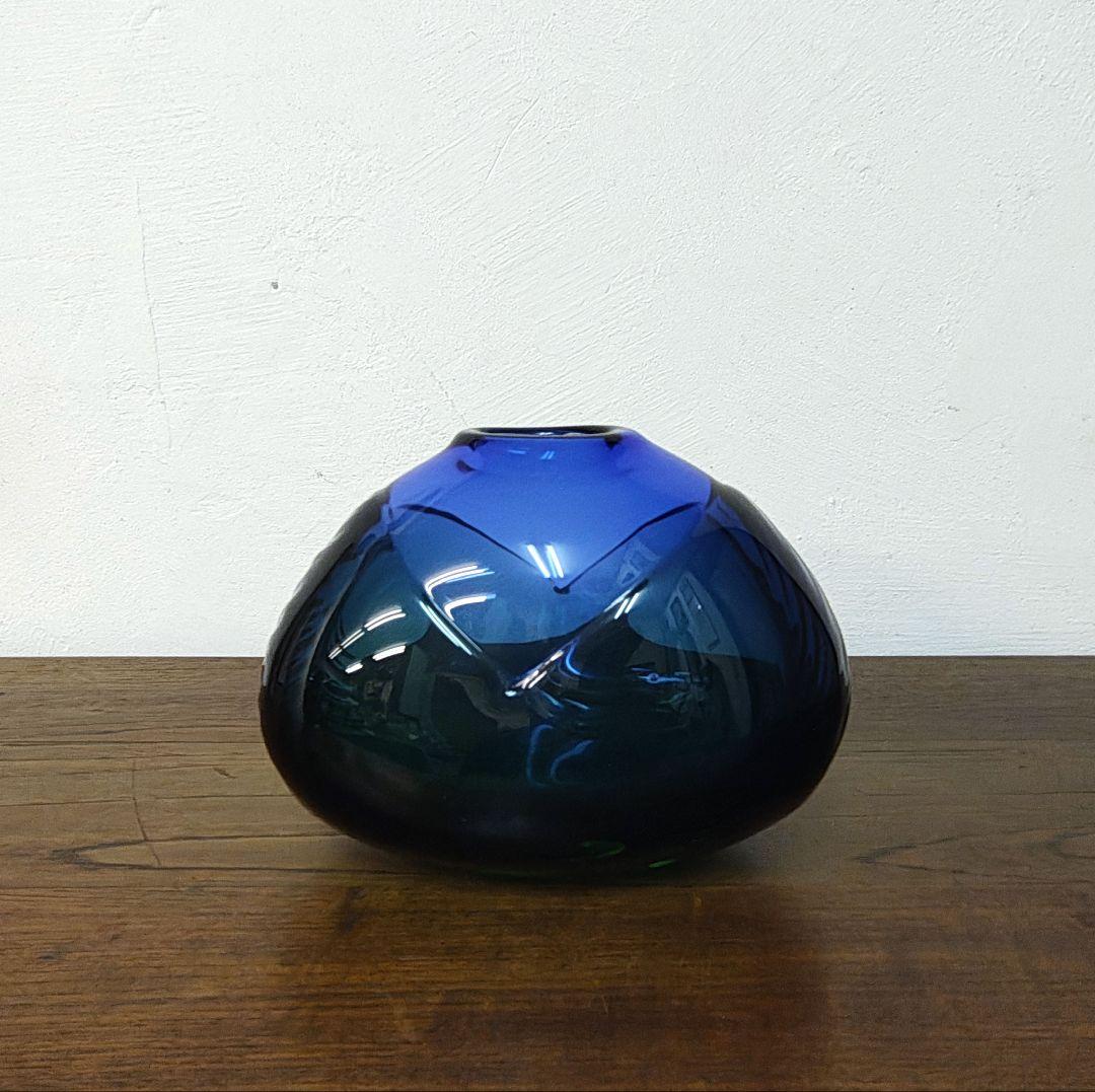 Beranek】ガラス 花瓶 フラワーベース ミッドセンチュリー