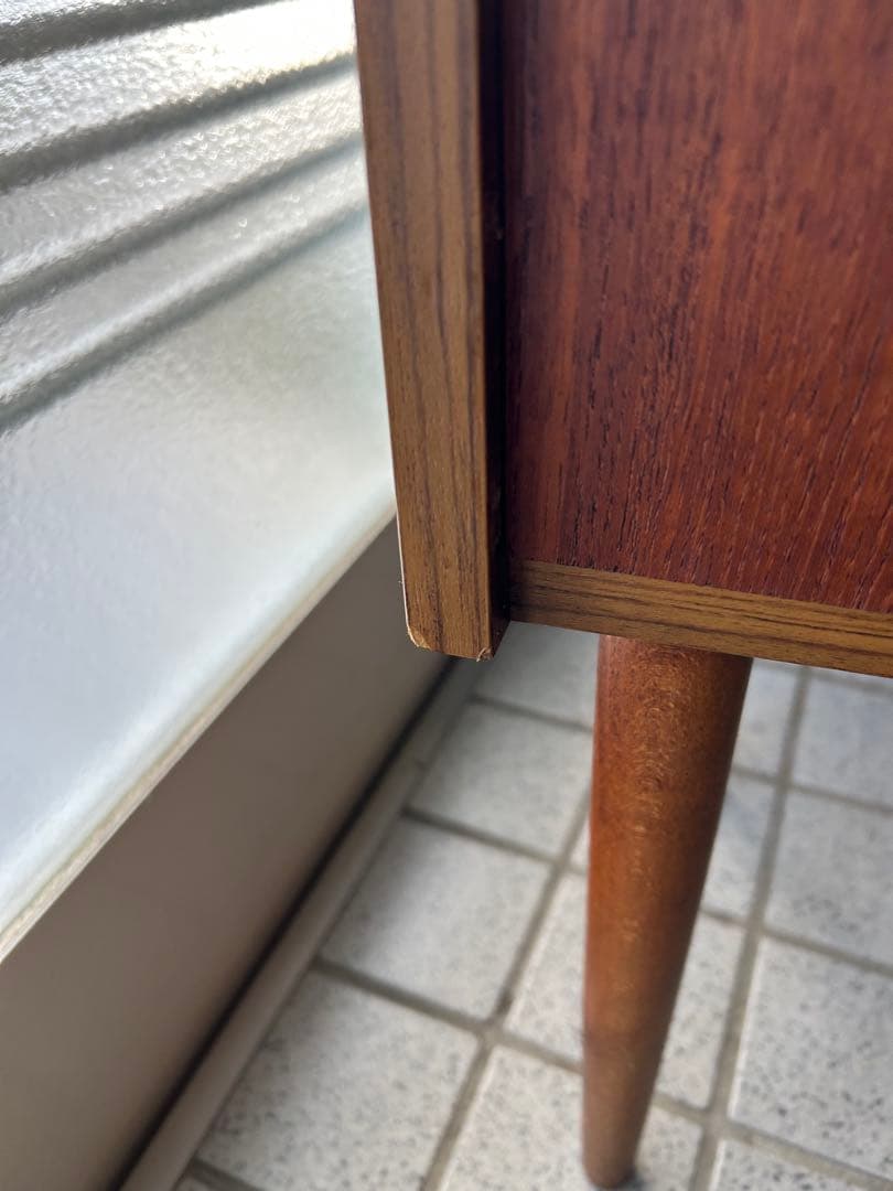 デンマークビンテージ木製キャビネット 3段 チーク材