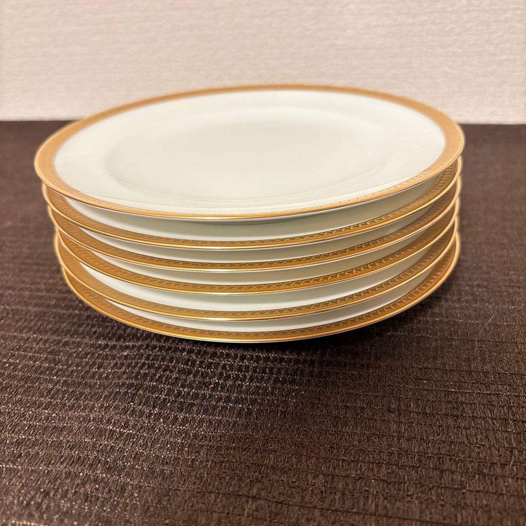 大倉陶園　片葉金蝕　デザートプレート　16.5cm