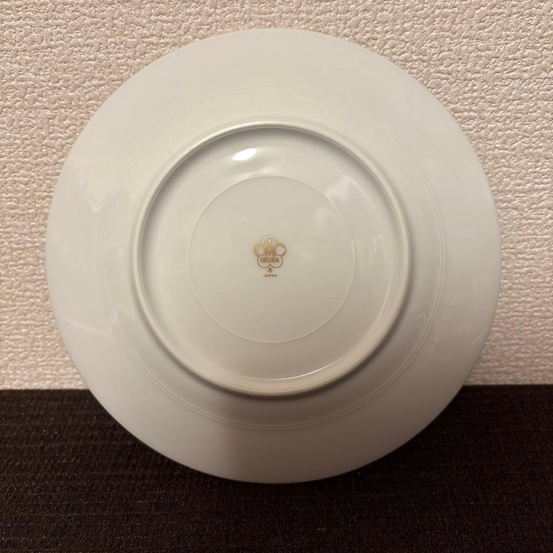 大倉陶園　片葉金蝕　デザートプレート　16.5cm