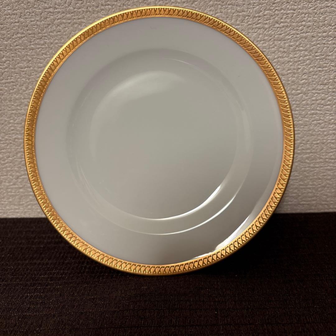 大倉陶園　片葉金蝕　デザートプレート　16.5cm