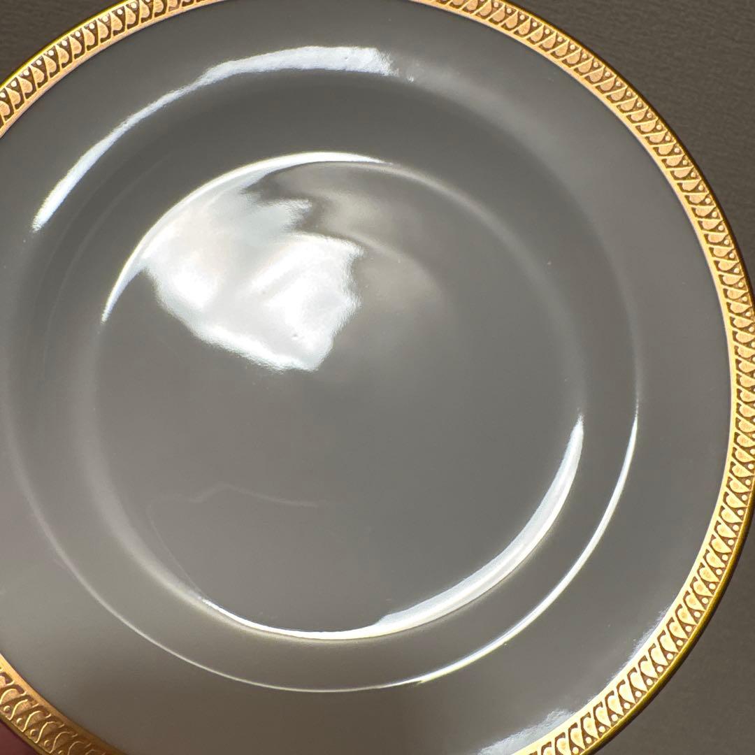 大倉陶園　片葉金蝕　デザートプレート　16.5cm