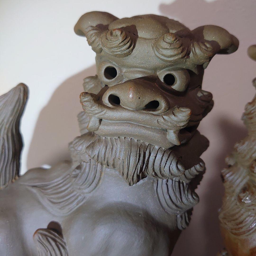 s1 【入手困難】 魔除け玉乗りシーサー壺屋焼国場健吉|mercariメルカリ