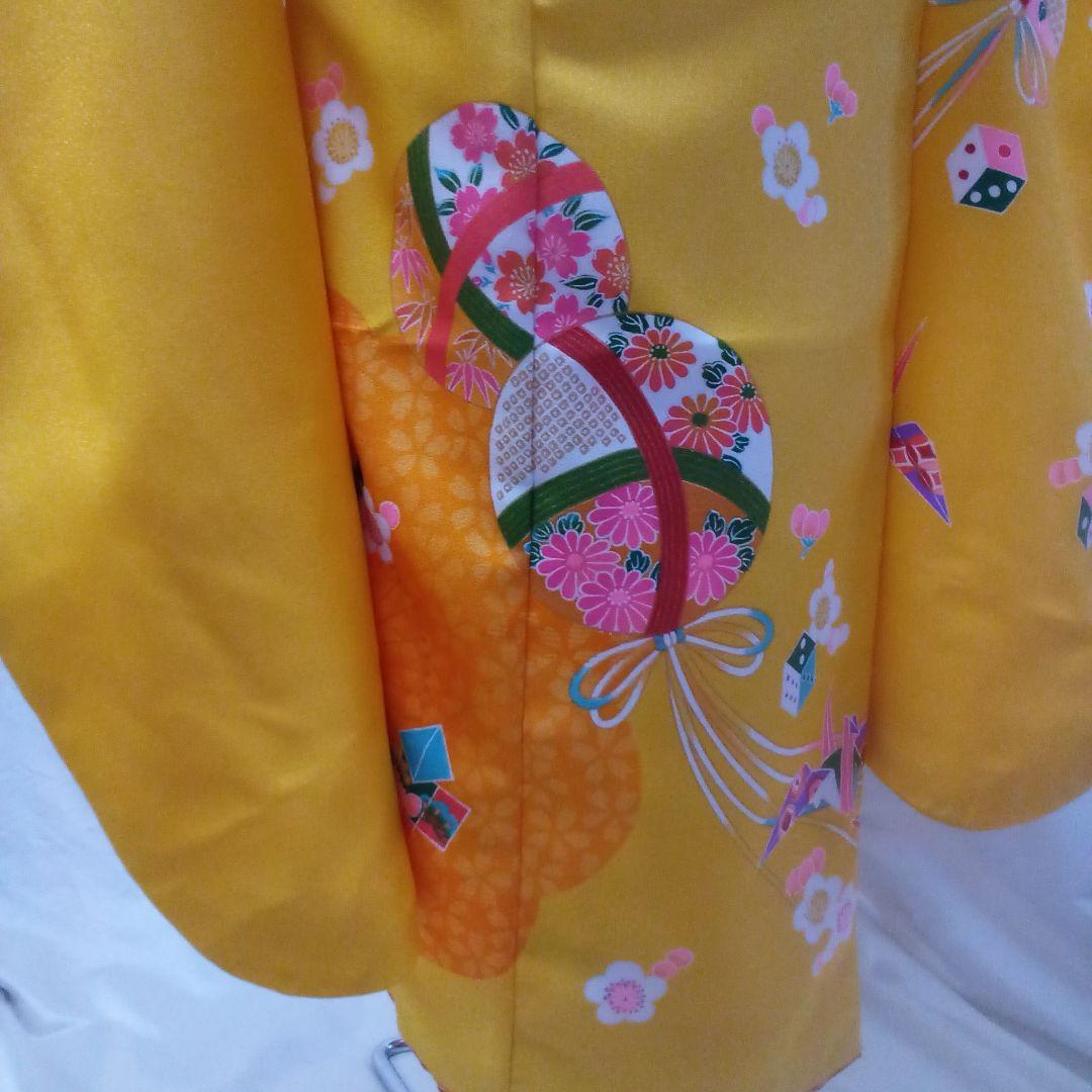 七五三　七歳着物　作り帯　帯揚げ　志古貴　はこせこセット　和装小物　バッグと下駄