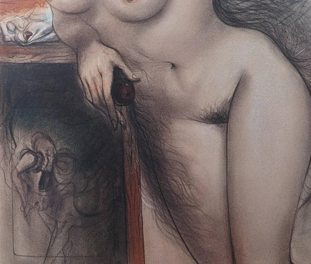 古沢岩美、「沙漠のマドレーヌ」、厳選、希少画集・額装画、限定800部、人気作品