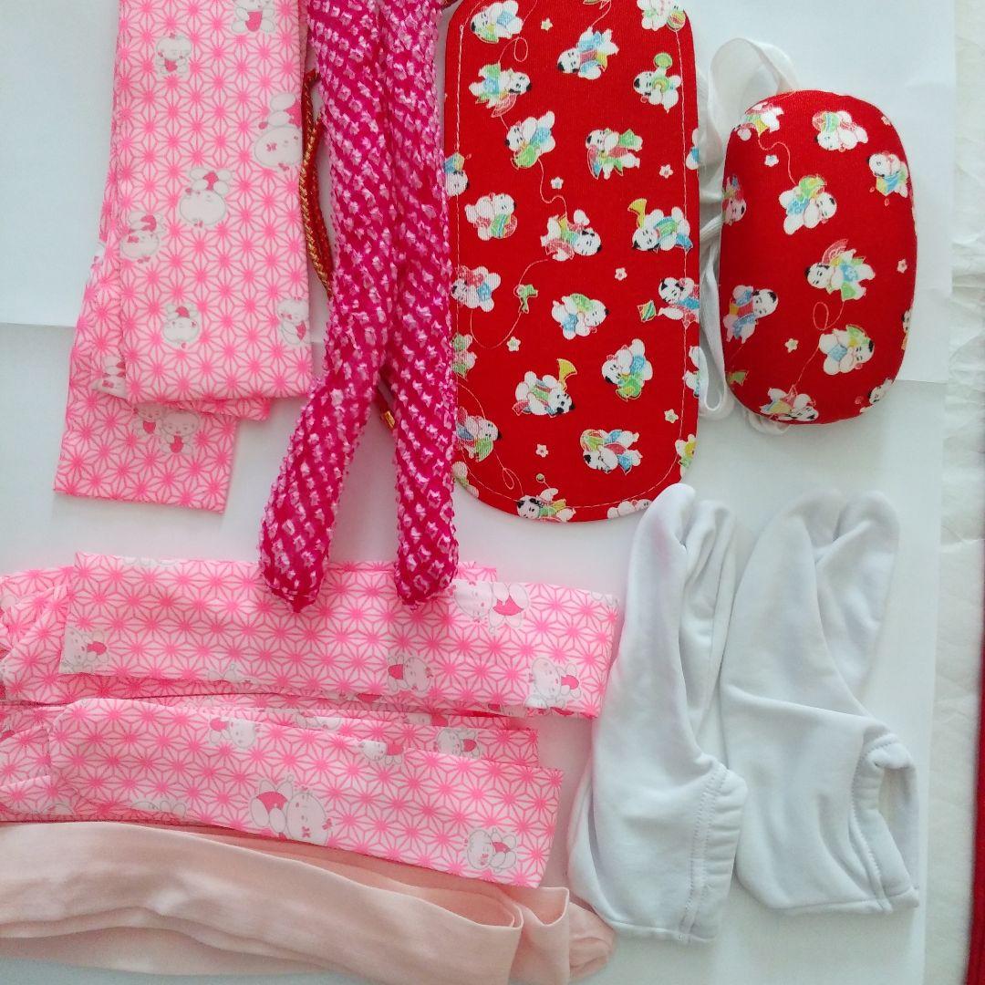 七五三 7歳　袋帯　長襦袢　草履　バック　はこせこ　髪飾り