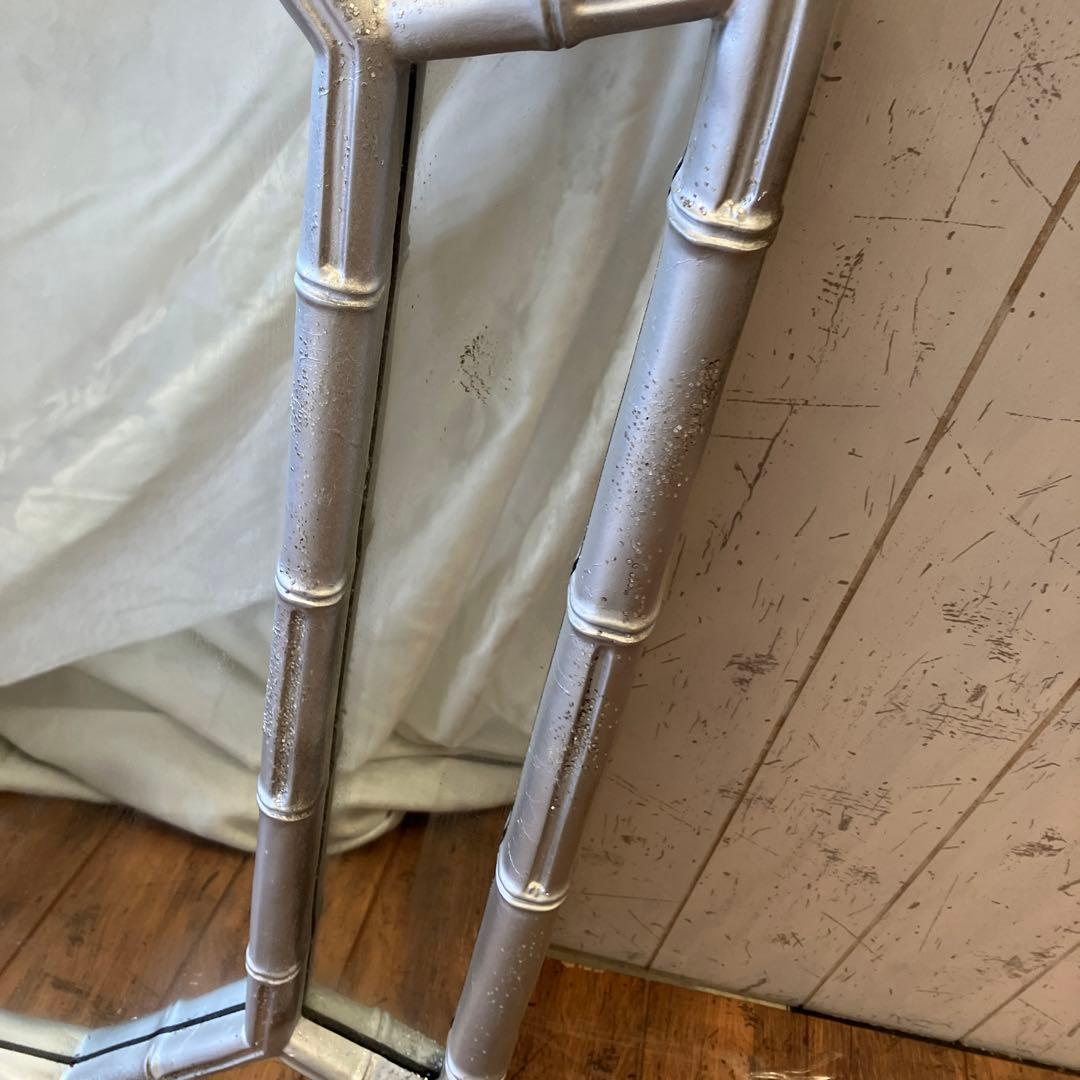 アンティーク 8角形 ラメ 装飾 9面 壁掛け鏡 ウォールミラー 姿見